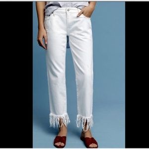 Pilcro Parallel straight fit pilcro jeans fringe